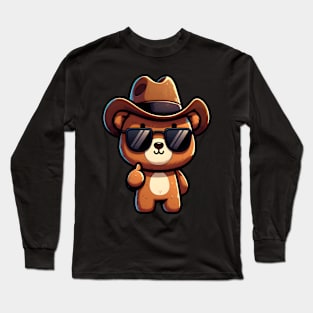 Cute Cowboy Style Bear Long Sleeve T-Shirt